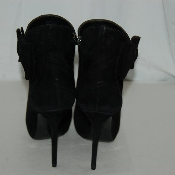 36.5/6.5❤️ CHRISTION DIOR HIGH HEEL BLACK SEUDE LEATHER ANKLE BOOTS BOOTIE… - Picture 6 of 13